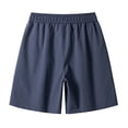 thumbnail image 4 of Ndbuld Dickies Shorts for Men Men's Casual Fashion Solid Color Elastic Waist Pocket Outdoor Sports Shorts Pants Navy M, 4 of 6