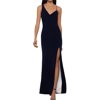 Xscape Womens Dress Long Thigh-Slit V-Neck Ball Gown