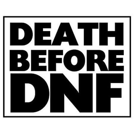Death Before DNF Sticker Decal (Triathlon Tri decal finish) 3 x 4