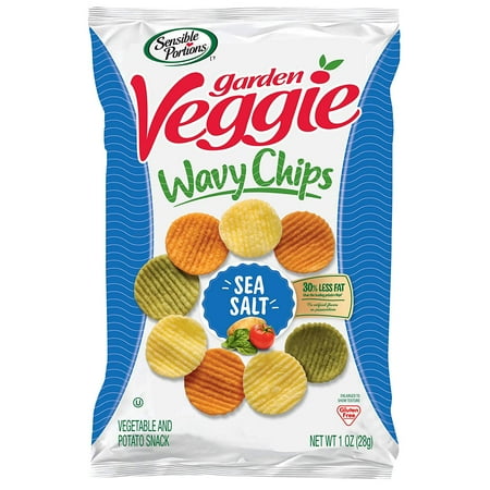 24 PACKS : Sensible Portions Garden Veggie Chips, Sea Salt, 1 Ounce