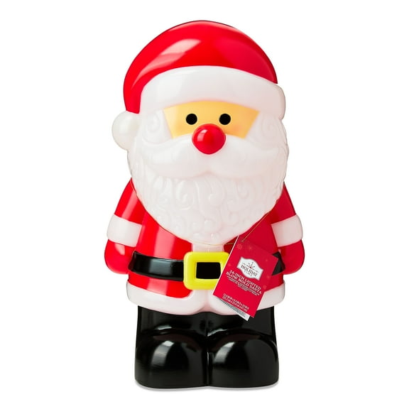 Lighted Blow Mold Santa Outdoor Christmas Decoration, Multicolor, 24", by Holiday Time