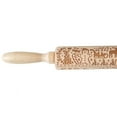 thumbnail image 4 of Topumt Embossing Rolling Pin, Wooden Laser Engraved Embossed Printing Rolling Pin DIY Tool for Homemade or Christmas Cookies, 4 of 6