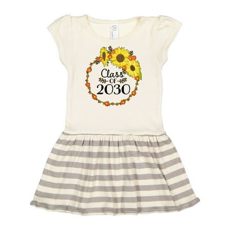 

Inktastic Class of 2030 Sunflower Wreath Gift Toddler Girl Dress