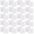 thumbnail image 1 of 20 Pares Ganchos Dobles Adhesivo De Pared Para Baño Oficina, 1 of 8