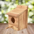 thumbnail image 3 of Caja de nido de periquitos Casa de pájaros Caja de cría de madera Caja de apareamiento de loros para agapornis, cacatúas, periquitos, pinzones, Sunnimix Casa del pájaro, 3 of 8