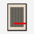 thumbnail image 2 of Modern Minimalist Canvas Wall Art, Black and White Striped Abstract Print, Red Line Geometric Design, Contemporary Home Decor, 2 of 14