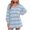 Light Blue, variant on Tqcoqu Women's Striped Sweatshirt Dress Long Sleeve V Neck Oversized Pullover Sweatshirt Fall Outfits