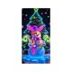 thumbnail image 2 of Cubierta de puerta navideña fluorescente con estampado de Papá Noel y árbol | Pancarta navideña luminosa para decoración de interiores y exteriores | Decoración de puerta de poliéster de 90 x 180 cm, 2 of 5