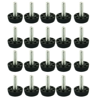 Home Office Adjustable Leveling Foot Glide Black Brass Tone 6mm Thread Dia  8pcs 