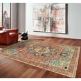 thumbnail image 6 of Pasargad Home Serapi 8' x 10' Hand-Knotted Wool Rust Rug - All Ages, Indoors, 6 of 7