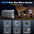 thumbnail image 4 of Inversor de corriente ZETAWALE de onda sinusoidal pura de 4000 W, 12 V DC a 120 V AC, 4 of 8