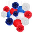 thumbnail image 2 of YAOMOBB Hanging Decorations Simple Installation Party Decorations Set Lanterns and Tissue Pom Poms Flower Balls for Boho Wedding, 2 of 6
