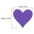 thumbnail image 2 of Unique Bargains Hearts Patches Dark Purple Iron-On Patch Sew Embroidered Applique 2.8x2.68 Inch Clothing Repair Backpack 20Pcs, 2 of 6