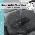 thumbnail image 6 of Buganda Memory Foam Bathroom Rugs, Ultra Soft and Absorbent Bath Mat, Thick Bath Rug for Bathroom Floor, 24x16, Grey, 6 of 9