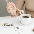 thumbnail image 6 of Disketp Sweet Summer Funny Coasters,6 Pcs Leather Coasters With Holder, Perfect Housewarming Hostess Gifts,Protect Furniture From Water Marks Scratch And Damage, 6 of 9