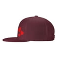 thumbnail image 3 of ZICANCN Valentine Romance Red Hearts Baseball Caps, Trucker Hats for Men And Women, Adjustable Breathable Flat Caps, Dark Red, 3 of 8