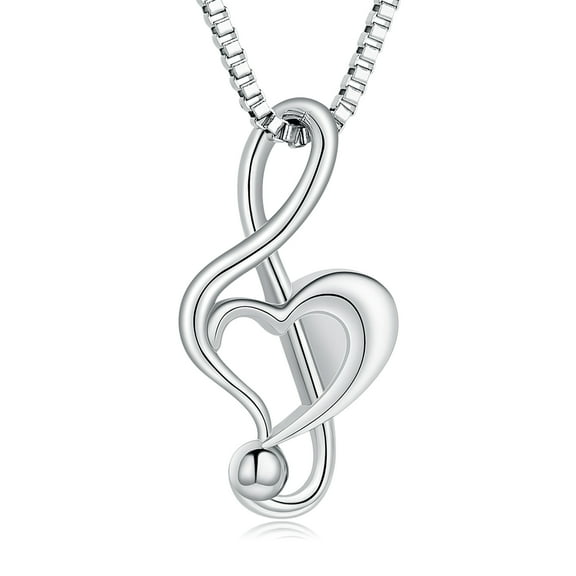 Music Note Urn Necklace for Ashes Heart Cremation Urn Necklace Memorial Keepsake Ashes Holder Keepsake Cremation Memorial Pendant