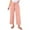 Pink, variant on Jalioing Women's Casual Slacks Ankle Length Staight Leg Drawstring Waist Trousers Summer Loose Lounge Pants