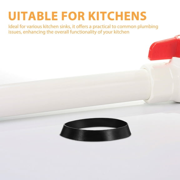 LEORX 10 Pcs Rubber Seal for Sink Plug Black O Pipe Connections Maintenance