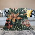 thumbnail image 2 of Orinice Flower Leaf Pattern Warm Lightweight Blanket Soft Fleece Blankets All Seasons Decor Gift Blanket 60x80in, 2 of 6