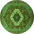 thumbnail image 1 of Ahgly Company Indoor Round Persian Green Traditional Area Rugs, 8' Round, 1 of 4