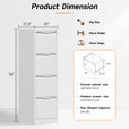 thumbnail image 4 of Bestoo 4 Drawer Metal Vertical File Cabinet, 17.8" Deep Filing Cabinet for Home Office, Letter/Legal/A4/F4 Size, Easy Assemble (White), 4 of 9