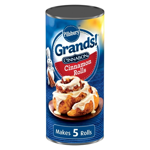 Brioches à la Cannelle Grands! avec Glaçage de Pillsbury, Cannelle, 496g, 5 unités 496 g