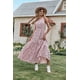 thumbnail image 4 of Vestido Largo Floral de Hombro Único para Mujer PRETTYGARDEN Talla XXL, 4 of 5