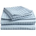 thumbnail image 1 of 400 Thread Count Egyptian Cotton Split King Sheet Set Stripe  Light Blue, 1 of 2