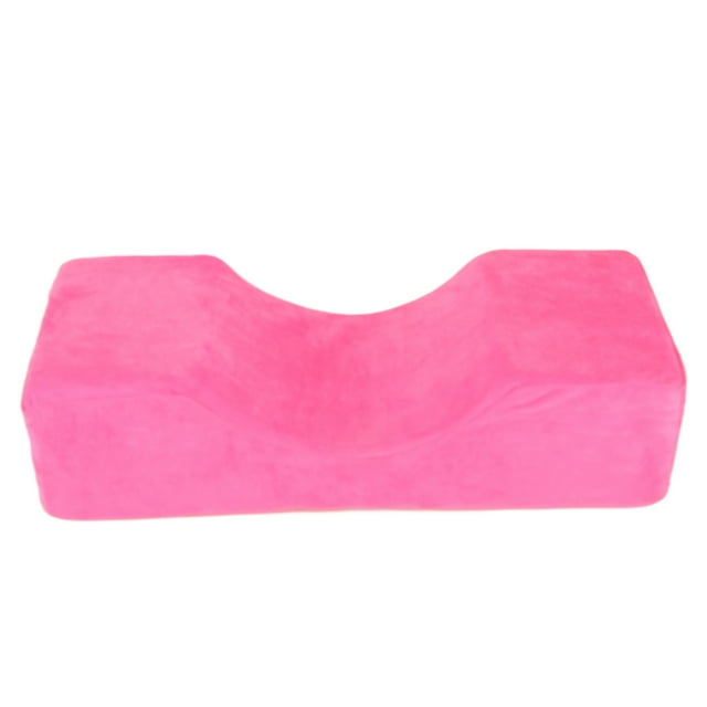 Almohada de extensión de pestañas elástica suave para salón de belleza, almohada en forma de U para injerto de pestañas (rosa roja)