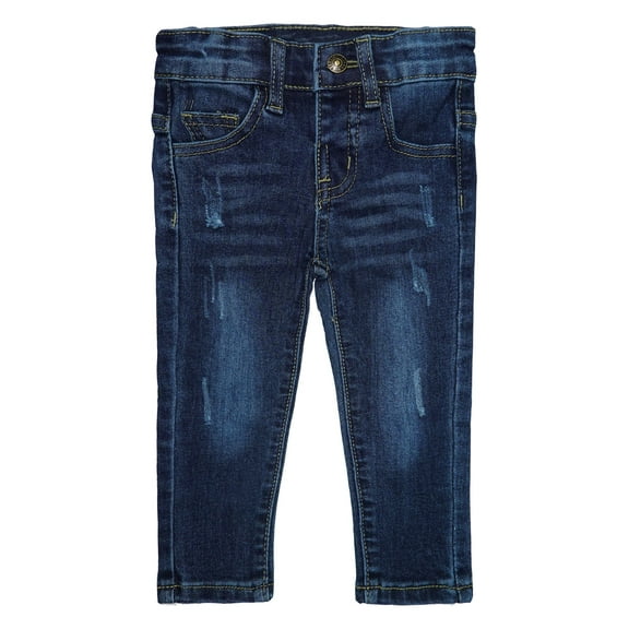 KIDSCOOL SPACE Baby Little Boys Girls Jeans,Ripped Strechy Denim Soft Slim Pants