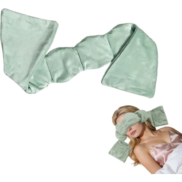 Weighted Sleep Mask Blackout Eye Cover, Blocking Sleep Eye Mask, Double-Sided Use, Adjustable Straps, Weighted Eye Mask for Deep Sleep, Relaxation, Napping (Black, Both Side Velvet)