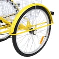 thumbnail image 5 of Resenkos High-Carbon Steel 3-Wheel Tricycle, 7-Speed, 26" Wheels, White Basket, Comfortable & Durable, 5 of 15
