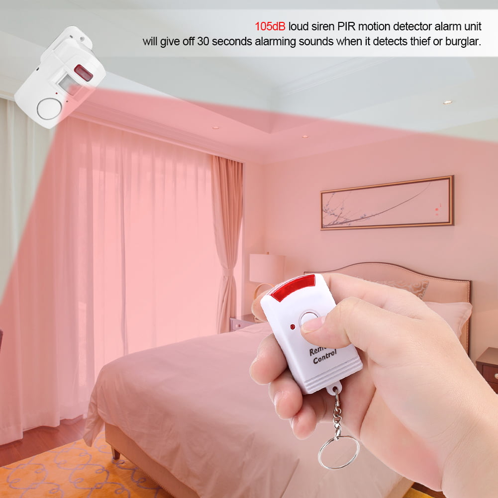 PIR Infrared Motion Detector Alarm Unit With Remote Controller Home Home Use 