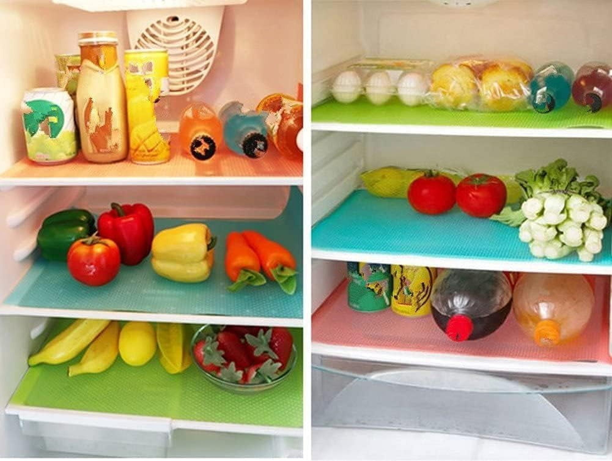 13 Pcs Refrigerator Mats,EVA Refrigerator Liners Washable Can Be Cut Refrigerator Pads Fridge Mats Drawer Table Placemats,Shelves Drawer Table Mats,Size 17.6"x11.3",5Blue+4Green+4Pink