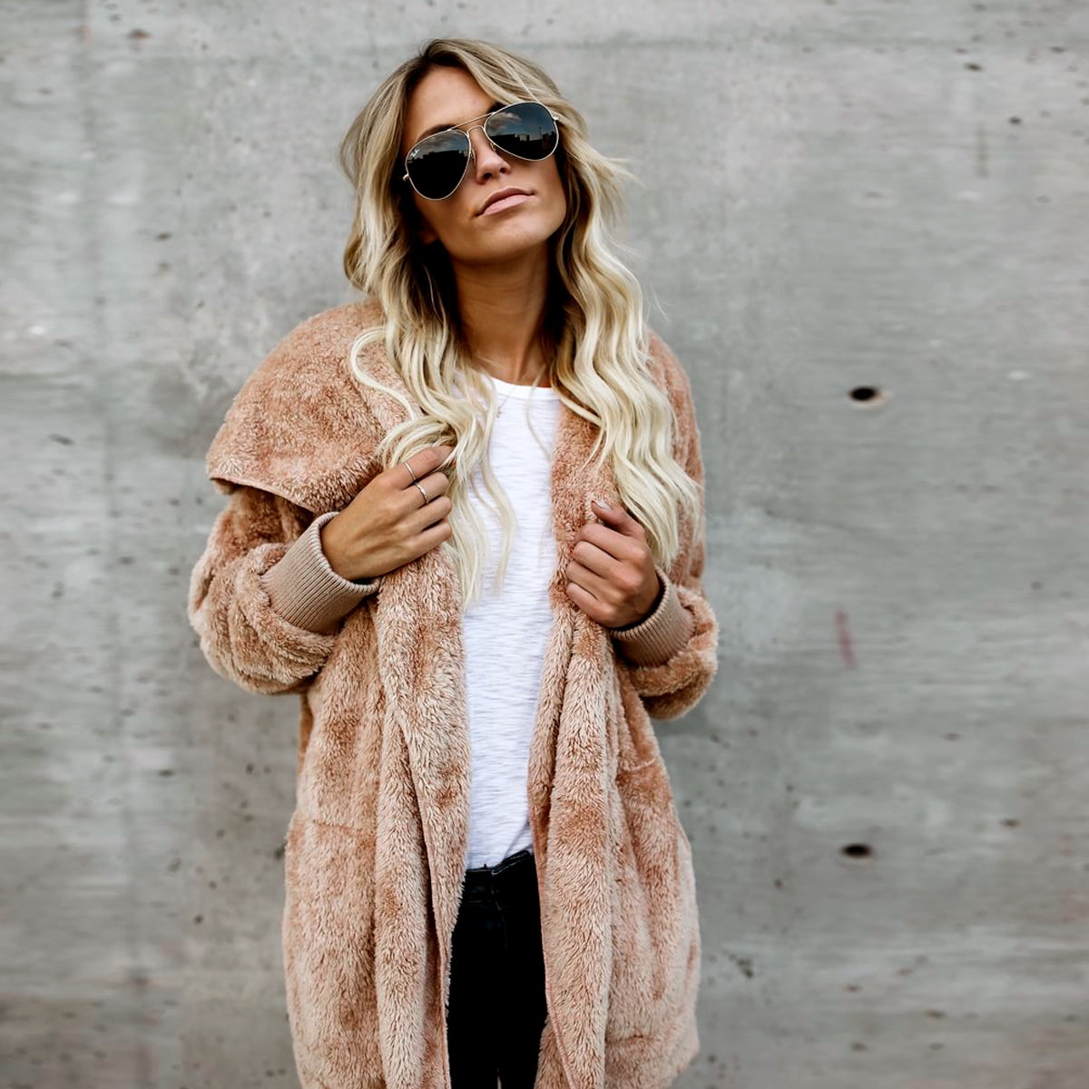 long teddy cardigan