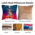 thumbnail image 3 of DIY Latch Hook Pillow Kits Merry Christmas Snowflake and Tree Printed Pillowcase Crochet Yarns Hooking Handmade Pillow Cover Cushion for Home Sofa Decoration 17x17inch-2, 3 of 7