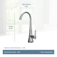thumbnail image 4 of Moen S5535BL Sinema One-Handle High Arc Single Mount Beverage Faucet, Optional Water Filtration System Available (Sold Separately), Matte Black, 4 of 5