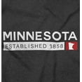 thumbnail image 2 of Minnesota Map State Shape Established Men's Graphic T Shirt Tees Brisco Brands X, 2 of 6