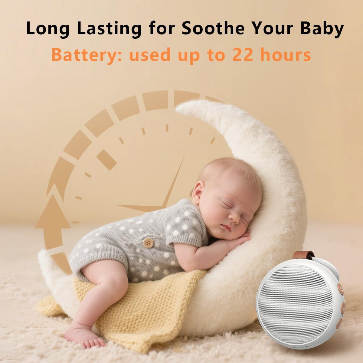Portable Sound Machine Baby White Noise Machine Pink Noise Machine with 30 Soothing Sounds for Newborn Kids Adults Battery Sleep Brown Noise Masker 4 Timers Memory Function for Travel Home Office