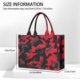 thumbnail image 1 of Large Capacity Tote Bag,Red Black Camo Classic Pattern Handbag Fashion Luxury Tote Bag,15.7"x13"x 5.1" Inches,Laptop Compatible, 1 of 1
