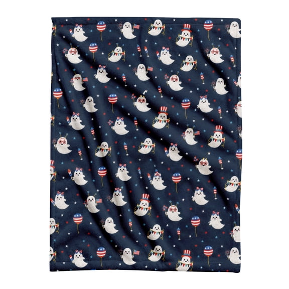 Summerween Oversize Super Soft Plush Throw Blanket – Halloween Summer Lightweight Flannel Patio Pool Throw, Cozy Air Conditioning Fleece Blanket for Couch Camper Boat Gift, Beach Plush Throw Blanket