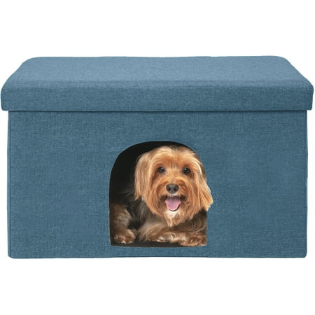 UPC: 0842229113983 | FurHaven Pet Products Large Pet House Ottomon for Dogs & Cats – Ocean Blue