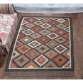 thumbnail image 2 of Wool Jute Kilim Rug, Handwoven, Decorative Kilim Dhurrie Rug, Accent Traditional Indian/WOOL JUTE RUGS Bohemian Modern Gifts Rug ( 5x8 Ft ) ( KILM- 19 ), 2 of 6