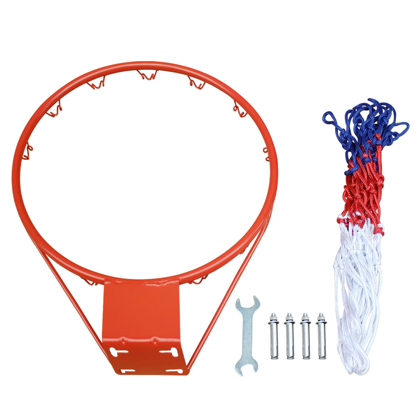 Regulation 18" Steel Basketball Rim for Portable Basketball Hoop & Goal, Indoor & Outdoor with Hand-Crank Adjustment, Choose from Fixed or Breakaway, Replacement Rim for Indoor or Outdoor Hoop