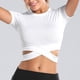 thumbnail image 2 of Blusas de manga corta holgadas para yoga, blusas informales transpirables con cuello redondo, 2 of 5