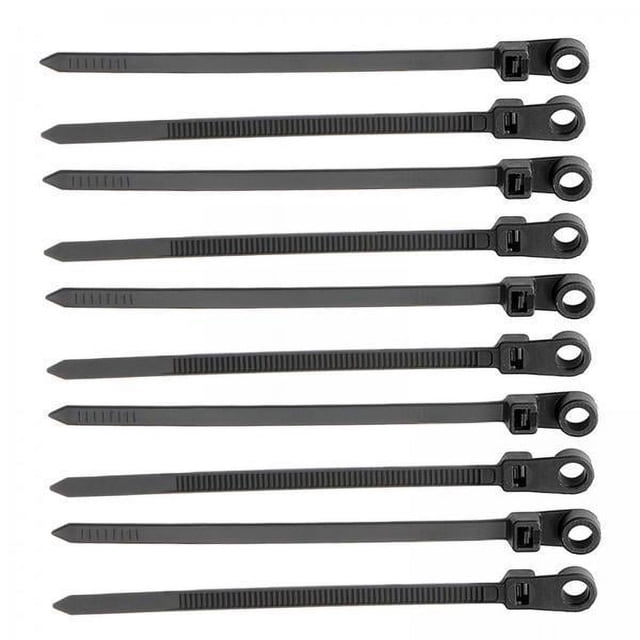 4x 10 Uds. de Bridas para Cables de Nailon, Bridas para Cables Pequeños, Accesorios con Agujeros Fijos para Taller, Jardín, Organización de Cables Par 4 piezas