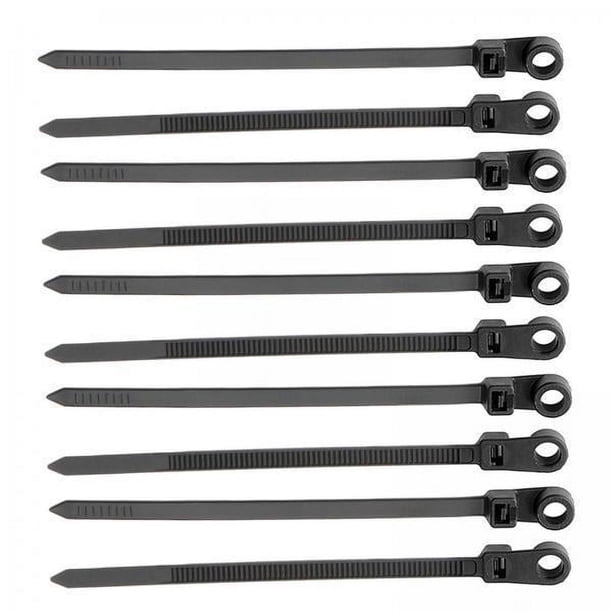 3x 10 Uds. de Bridas para Cables de Nailon, Bridas para Cables Pequeños, Accesorios con Agujeros Fijos para Taller, Jardín, Organización de Cables Par 3 piezas