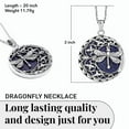 thumbnail image 4 of Blue Sandstone Necklaces for Women - Dragonfly Beachy Jewelry for Her - Anniversary Birthday Christmas Gifts - Pendant Necklace - 20", 4 of 12