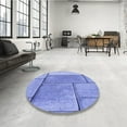 thumbnail image 3 of Ahgly Company Indoor Square Patterned Jeans Blue Area Rugs, 8' Square, 3 of 6